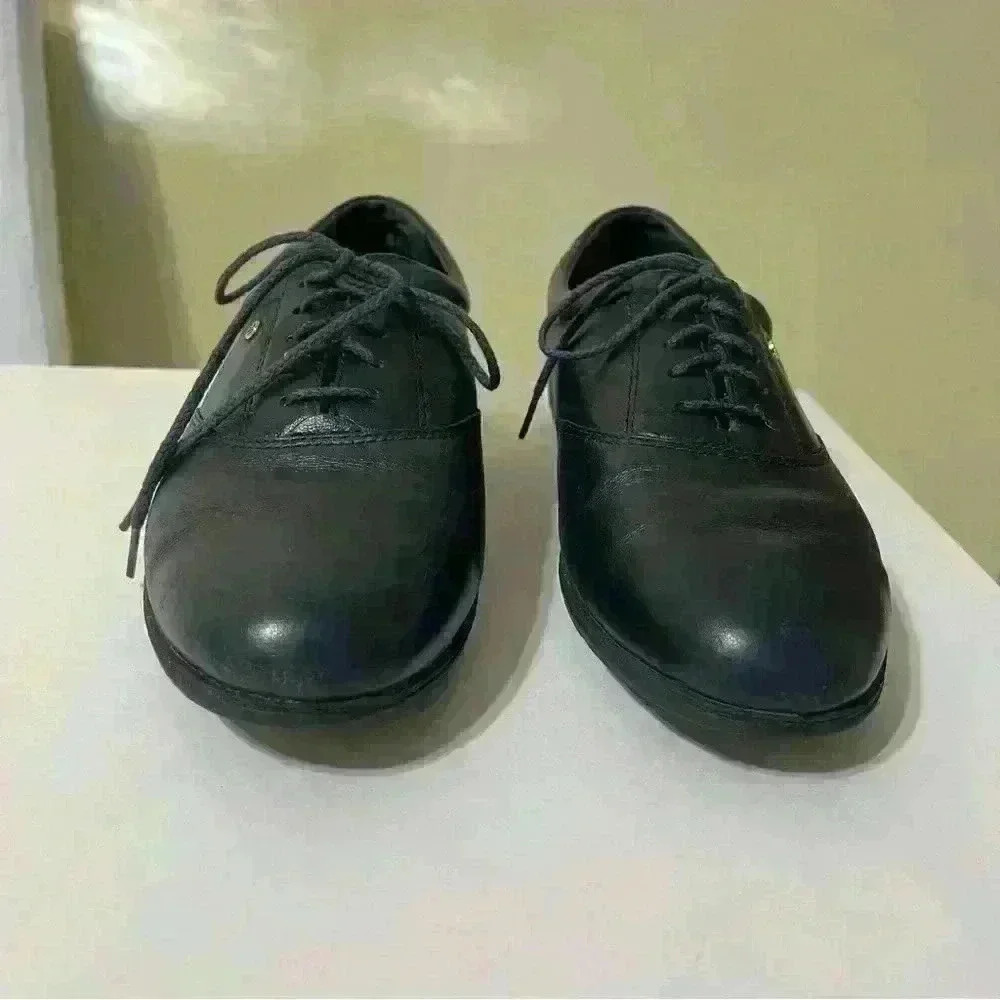 Woman’s Shoes EASYSPIRIT Black Leather Tie Closure Size 8.5 comfort outdoor - Picture 6 of 12